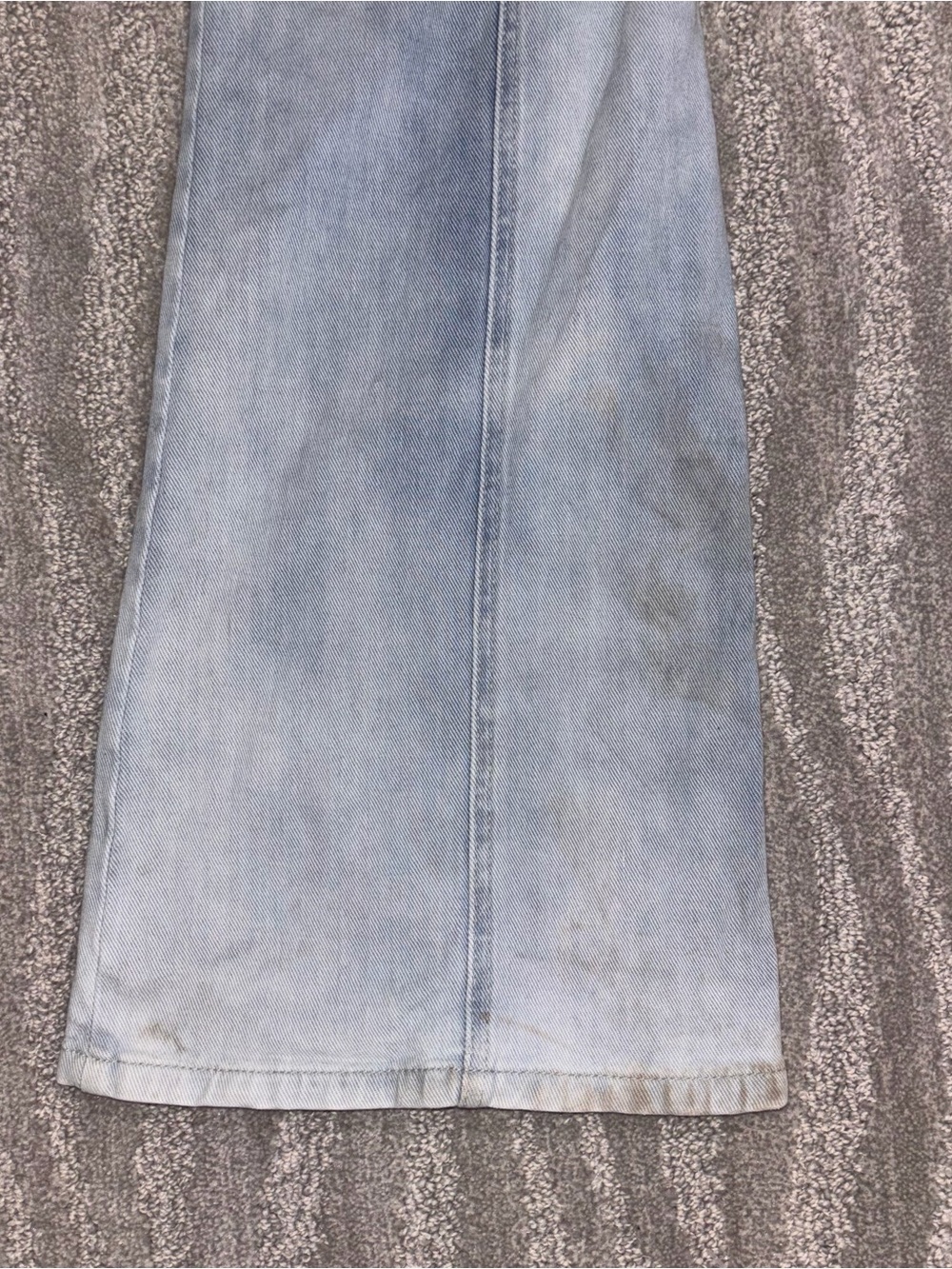 We The Free Firecracker Flare Jeans Light Wash Star Patch Bareback Women’s Sz 27 - Picture 7 of 12